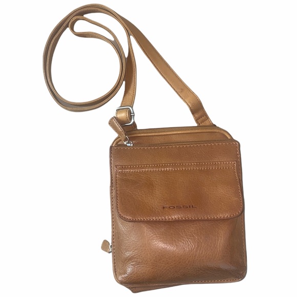 Fossil Tan Leather Crossbody Bag - Picture 3 of 6